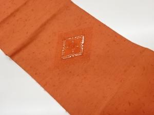 ひげ紬カットワーク花菱模様刺繍名古屋帯